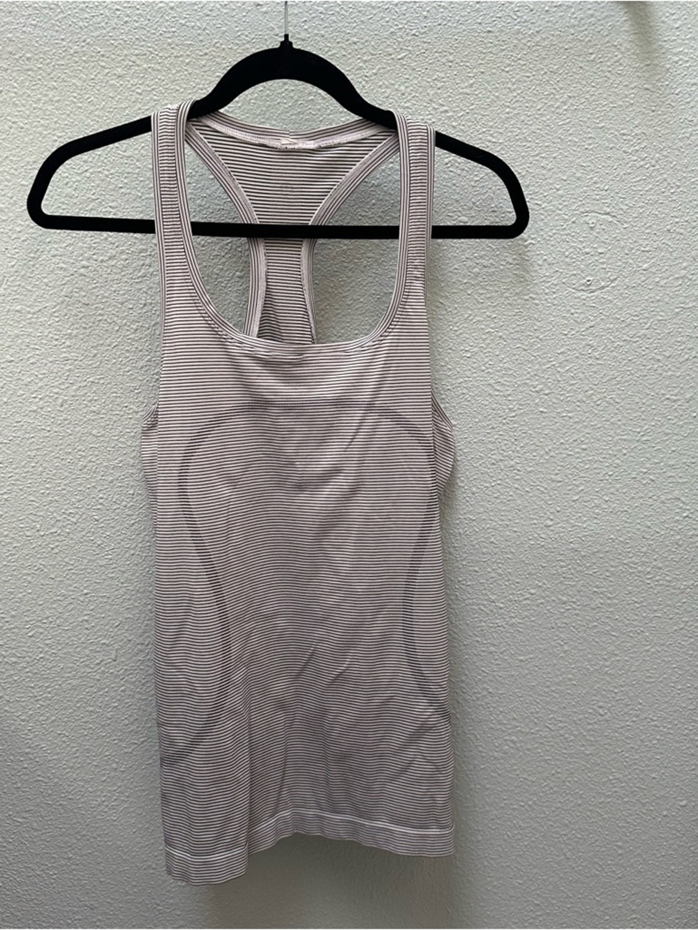 lululemon athletica Black and White Striped Swiftly Tech Racerback Size 12